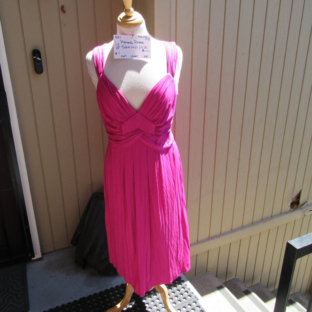 #351  NEW WOMEN'S PINK SUMMER COCKTAIL DRESS BY PER UNA  (SIZE 14US / 18UK)
